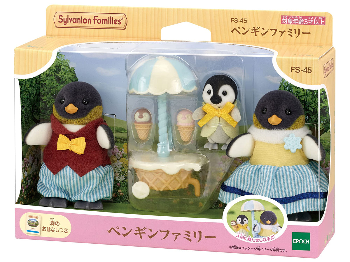 Sylvanian Families Penguin Family Dollhouse Set FS 45 for Ages 3