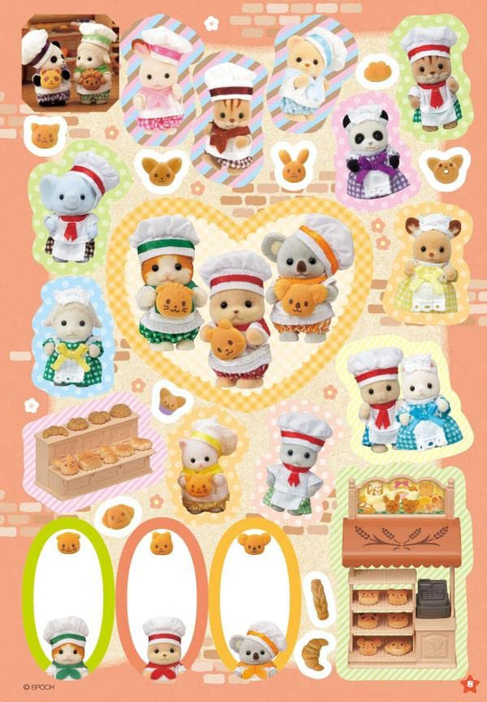 Sylvanian Families Whole Baby Sticker Seal Book - WAFUU JAPAN