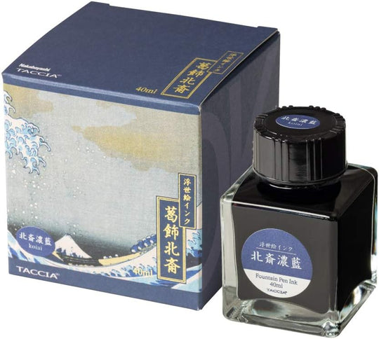 TACCIA Fountain Pen Ink Water - Based Dye Ukiyoe Hokusai Deep Indigo TFPI - WD42 - 4 - WAFUU JAPAN
