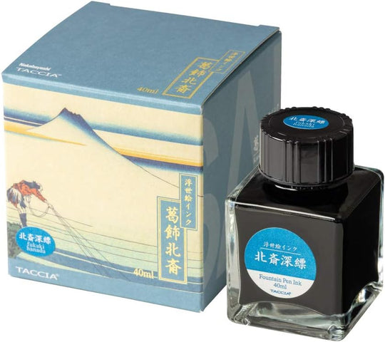 TACCIA Fountain Pen Ink Water - Based Dye Ukiyoe Hokusai Deep Indigo TFPI - WD42 - 4 - WAFUU JAPAN