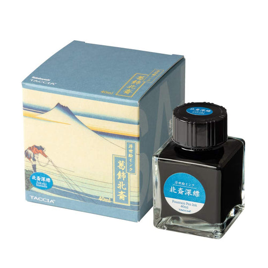 TACCIA Fountain Pen Ink Water - Based Dye Ukiyoe Hokusai Deep Indigo TFPI - WD42 - 4 - WAFUU JAPAN
