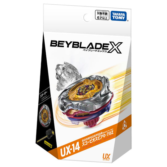 Takara Tomy Beyblade X Starter Scorpio Spear UX14 Toy Battle Top - WAFUU JAPAN
