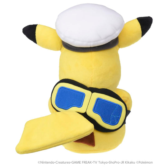 Takara Tomy Pokemon Plush Captain Pikachu Goggle Version - WAFUU JAPAN