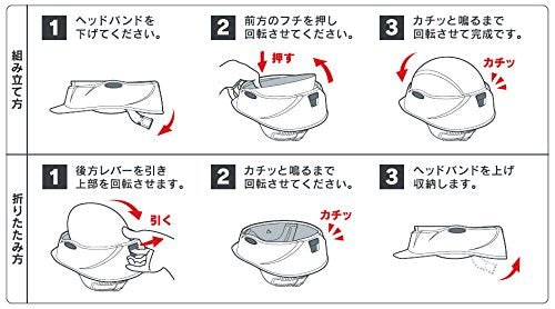 Tanizawa Portable Emergency Helmet Crubo White - WAFUU JAPAN