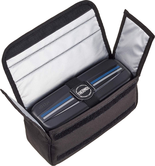 Thermos Lunch Box Stainless Steel Fresh Lunch Box 1100ml Black DSD-1104W L-BK - WAFUU JAPAN