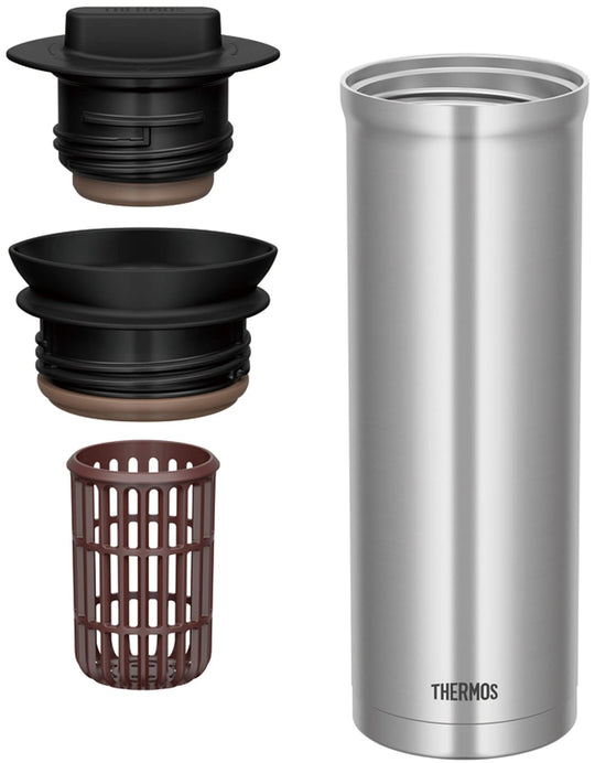 Thermos Stainless Steel Pot with Tea Pack Holder TTD - 1000 Black 1.0L - WAFUU JAPAN