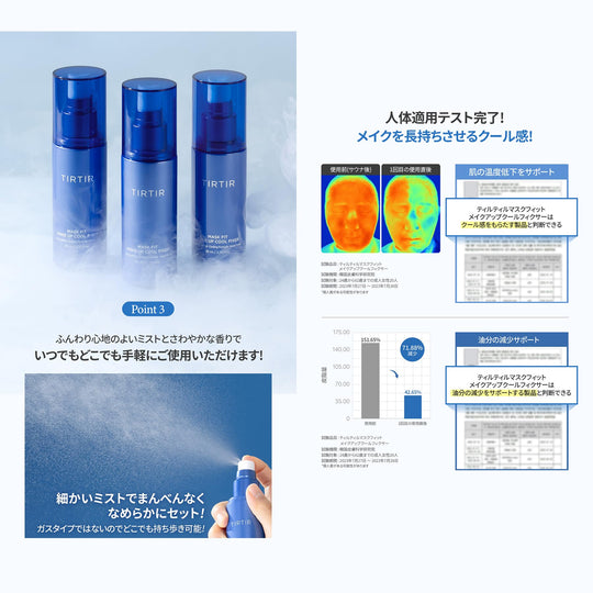 TIRTIR Mask fit Make - up Fixer 80ml Make - up Cool Fixer - WAFUU JAPAN