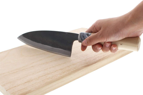 Tosa hamono Kurouchi 180mm White Steel Knife Black/Beige - WAFUU JAPAN
