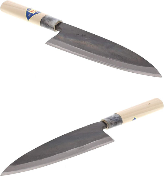 Tosa hamono Kurouchi 180mm White Steel Knife Black/Beige - WAFUU JAPAN
