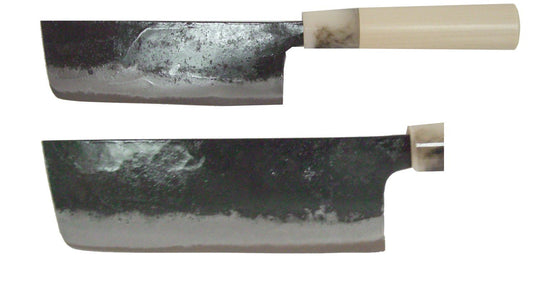 Tosa Kurouchi Small Vegetable Knife Blue Steel No 2 120mm Made in Japan - WAFUU JAPAN