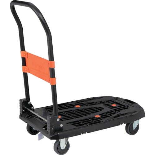 TRUSCO New Cartio Folding Resin Cart with Stopper Black 780x490mm 7 3kg - WAFUU JAPAN