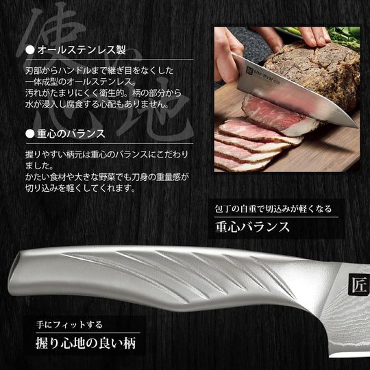 UN - RYU Chef Knife UNR - 301 All Stainless Steel Made in Japan - WAFUU JAPAN