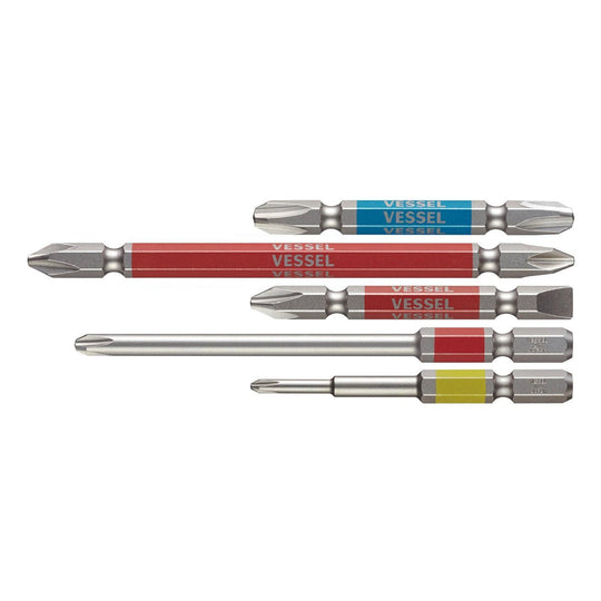 VESSEL 40V Rigid bits double-headed +2/-6×65 +2×110 +3×65 single-headed +1×65 +2×100 5-pce set GS5P-01 - WAFUU JAPAN