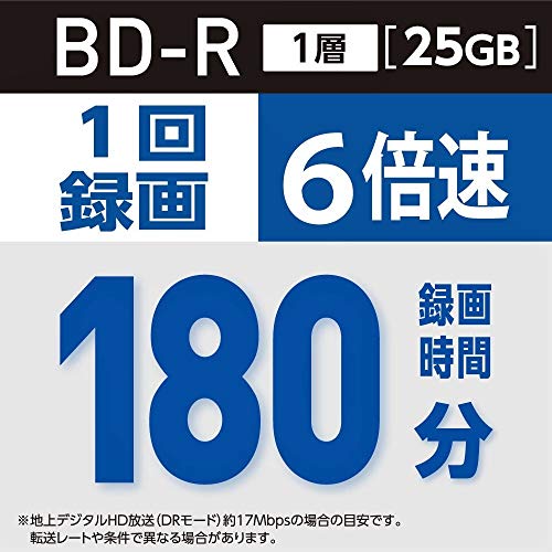 Victor BD - R 25GB Record - Once Blu - ray Disc 20 - Pack White Printable 1 - 6x Speed VBR130RP20J1 - WAFUU JAPAN