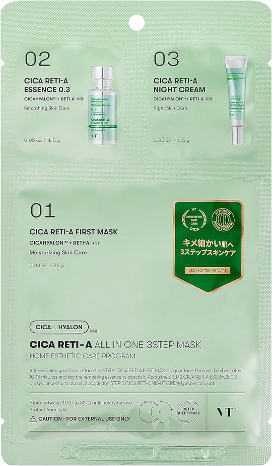 VTCOSMETICS All - in - One 3 Step Face Mask - WAFUU JAPAN