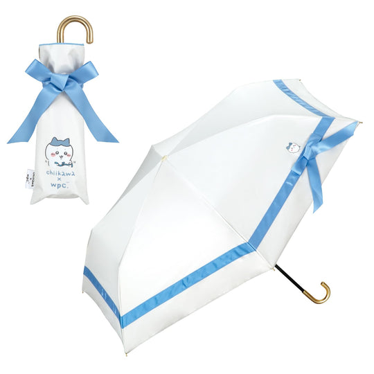 Wpc Mini Folding Umbrella Chikawa Ribbon UV Cut 100 Percent 801 - CK03 - 102 - WAFUU JAPAN