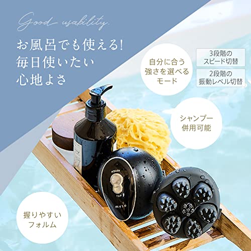 YA - MAN MIEZE Needle Head Spa Lift Active Electric Scalp Brush MS32G Black AC100~240V - WAFUU JAPAN