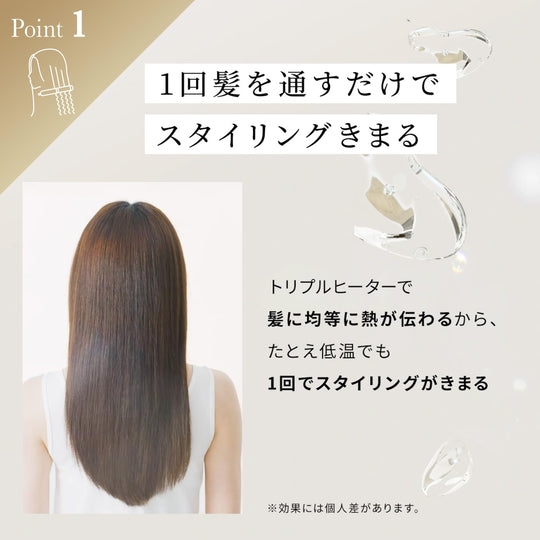 YA - MAN Straight Hair Iron Smooth Ion Plus YJHB6L Navy AC100~240V - WAFUU JAPAN
