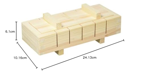 Yamako Oshizushi Maker 6 - Cut Sushi Press 81786 24 2x6x10 2cm - WAFUU JAPAN