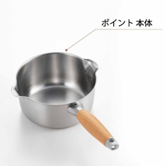 YOSHIKAWA aikata Yukihira stainless steel pan 18cm gas and IH made in Japan PD3007 1510228 - WAFUU JAPAN