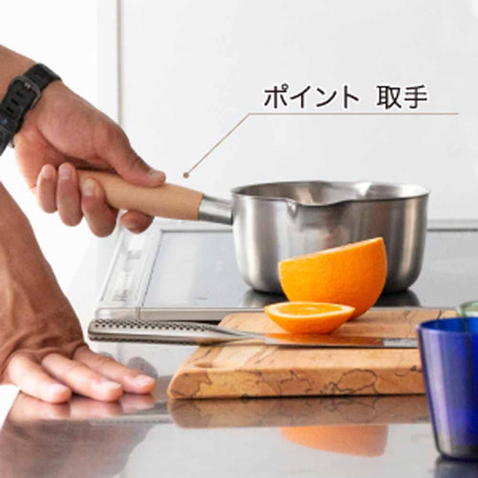 YOSHIKAWA aikata Yukihira stainless steel pan 18cm gas and IH made in Japan PD3007 1510228 - WAFUU JAPAN