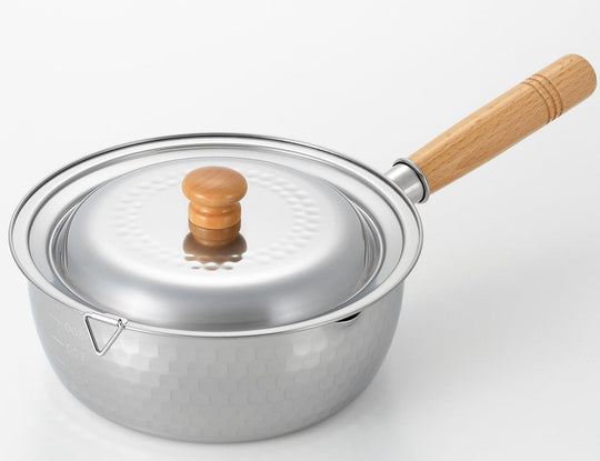 Yoshikawa stainless steel snowflake pot with lid for both 18 and 20cm YH9498 - WAFUU JAPAN