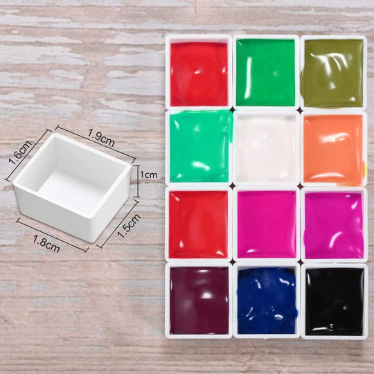 ZADAFINA Half Pan Watercolor Set 120 Pieces Plastic Palette 2ml - WAFUU JAPAN