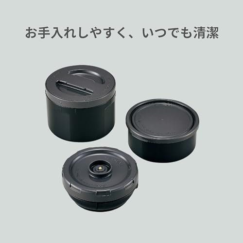 Zojirushi Stainless Steel Insulated Lunch Jar Bento 3 Cups Microwave - safe Black SL - GH18 - BA - WAFUU JAPAN