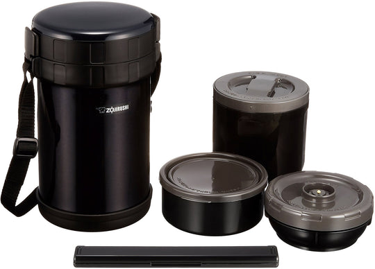 Zojirushi Stainless Steel Insulated Lunch Jar Bento 4 Cups Microwave - Safe SL - XE20 - AD - WAFUU JAPAN