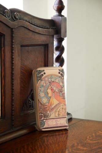 Alphonse Mucha: Easy Card Storage Long Wallet - WAFUU JAPAN