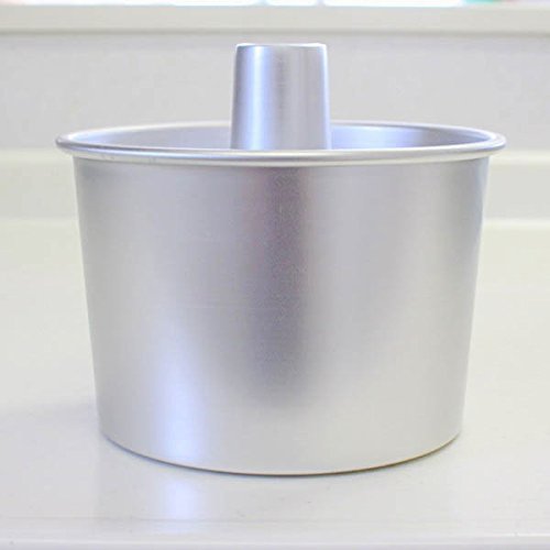 Asai Shoten original seamless aluminum tall chiffon cake mold 14cm silver - WAFUU JAPAN