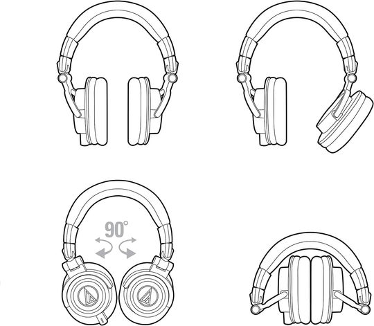 Audio Technica ATH-M50x Professional Monitor Headphones - WAFUU JAPAN