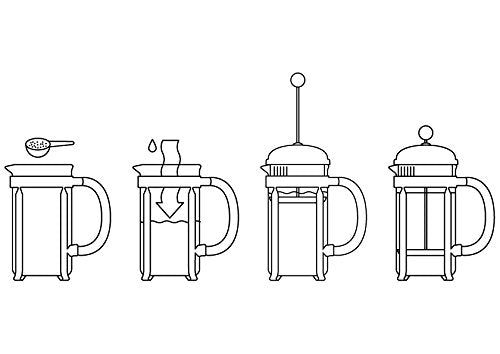 BODUM CHAMBORD Chambord French Press Coffee Maker 350ml Silver 1923-16J - WAFUU JAPAN