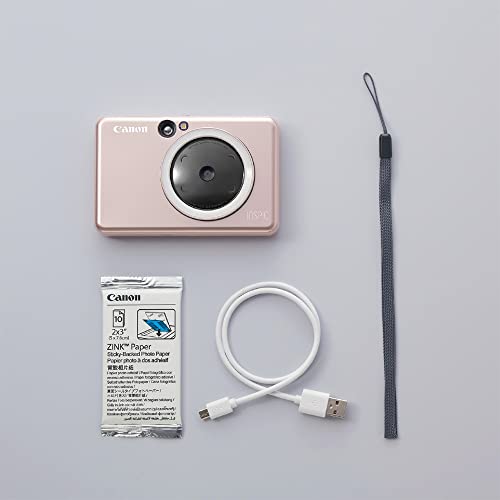 Canon Instant Camera Printer iNSPiC ZV-223-PK for Photo Pink Small - WAFUU JAPAN