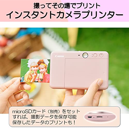 Canon Instant Camera Printer iNSPiC ZV-223-PK for Photo Pink Small - WAFUU JAPAN