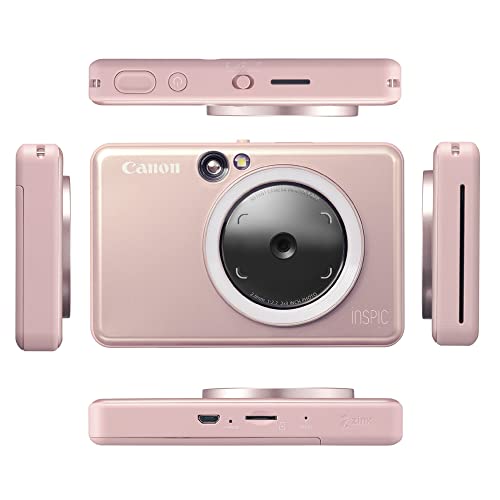Canon Instant Camera Printer iNSPiC ZV-223-PK for Photo Pink Small - WAFUU JAPAN