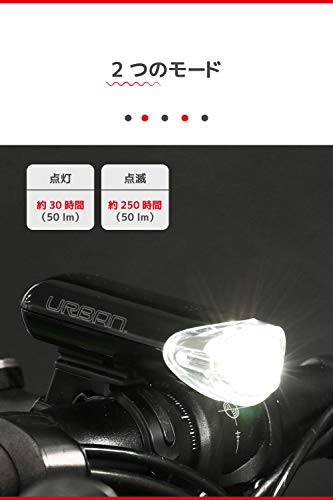 CATEYE HL-EL145 URBAN 800 Candela LED Bicycle Headlight - WAFUU JAPAN
