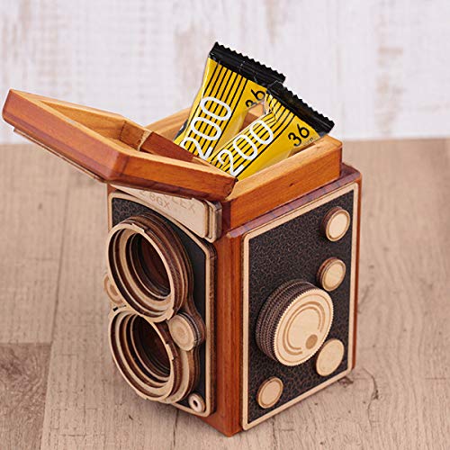 Eureca Stylish retro wooden reflex camera Chocolate - WAFUU JAPAN
