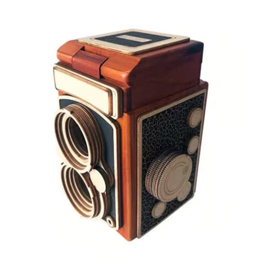 Eureca Stylish retro wooden reflex camera Chocolate - WAFUU JAPAN