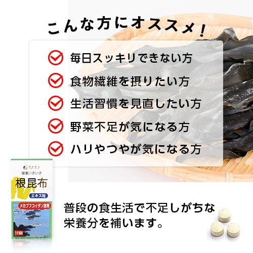 FINE JAPAN Laminaria extract with minerals and fucoidan 50-Day (500 capsules) - WAFUU JAPAN