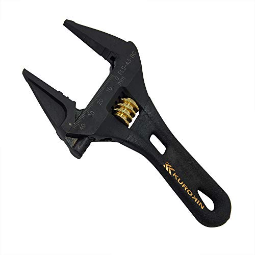 Fujiya KUROKIN Light short monkey wrench black-gold with grip FLS-28/32/43/53 - WAFUU JAPAN
