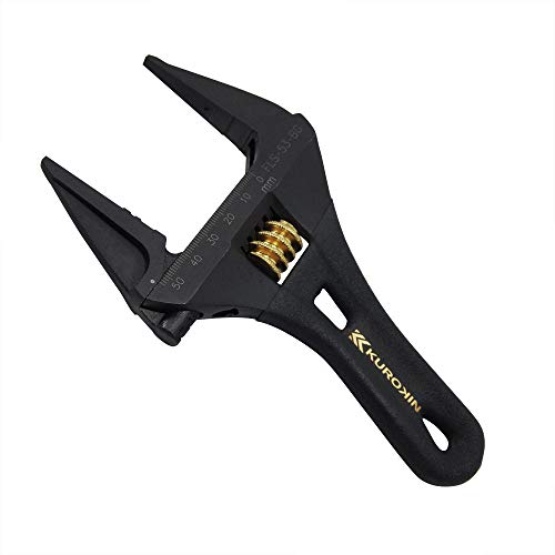 Fujiya KUROKIN Light short monkey wrench black-gold with grip FLS-28/32/43/53 - WAFUU JAPAN