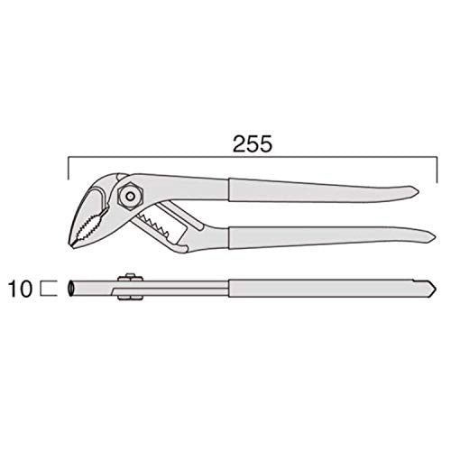 Fujiya Water pump pliers KUROKIN 110-250S-BG - WAFUU JAPAN