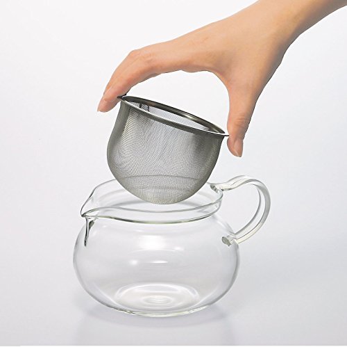 HARIO Tea kyusu transparent working capacity 450ml round microwave-safe CHJMN-45T - WAFUU JAPAN