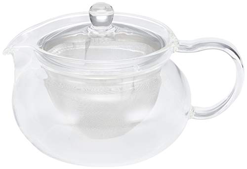 HARIO Tea kyusu transparent working capacity 450ml round microwave-safe CHJMN-45T - WAFUU JAPAN