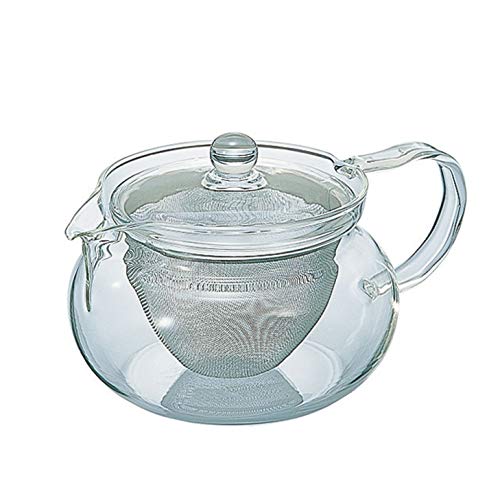 HARIO Tea kyusu transparent working capacity 450ml round microwave-safe CHJMN-45T - WAFUU JAPAN