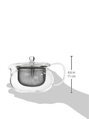 HARIO Tea kyusu transparent working capacity 450ml round microwave-safe CHJMN-45T - WAFUU JAPAN