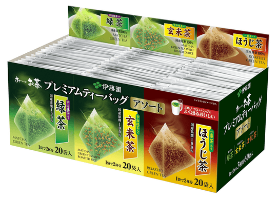 Ito En Oi Ocha Premium Japanese Green Tea Assortment 60 Bags - WAFUU JAPAN