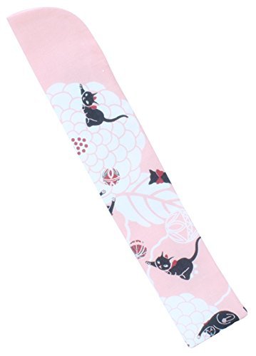 Japanese Traditional Fan SENSU Neko Cat L:210mm Pattern K-109 - WAFUU JAPAN