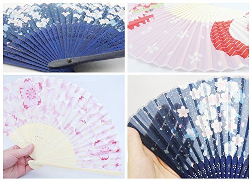 Japanese Traditional Fan SENSU Neko Cat L:210mm Pattern K-109 - WAFUU JAPAN